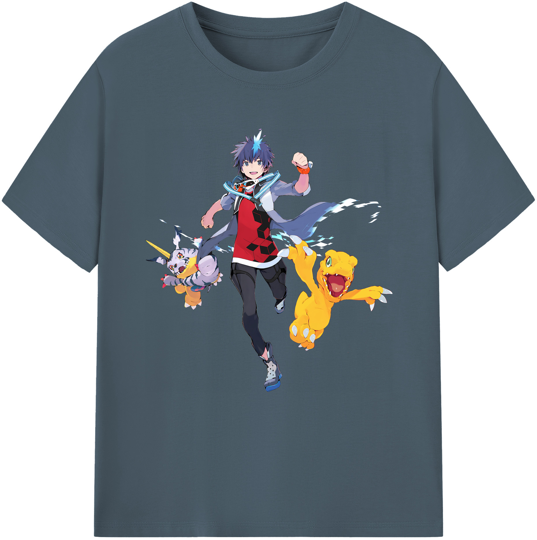 （画像用） Digimon デジタルモンスター/デジモン 綿100％半袖Tシャツ（フロントプリント）